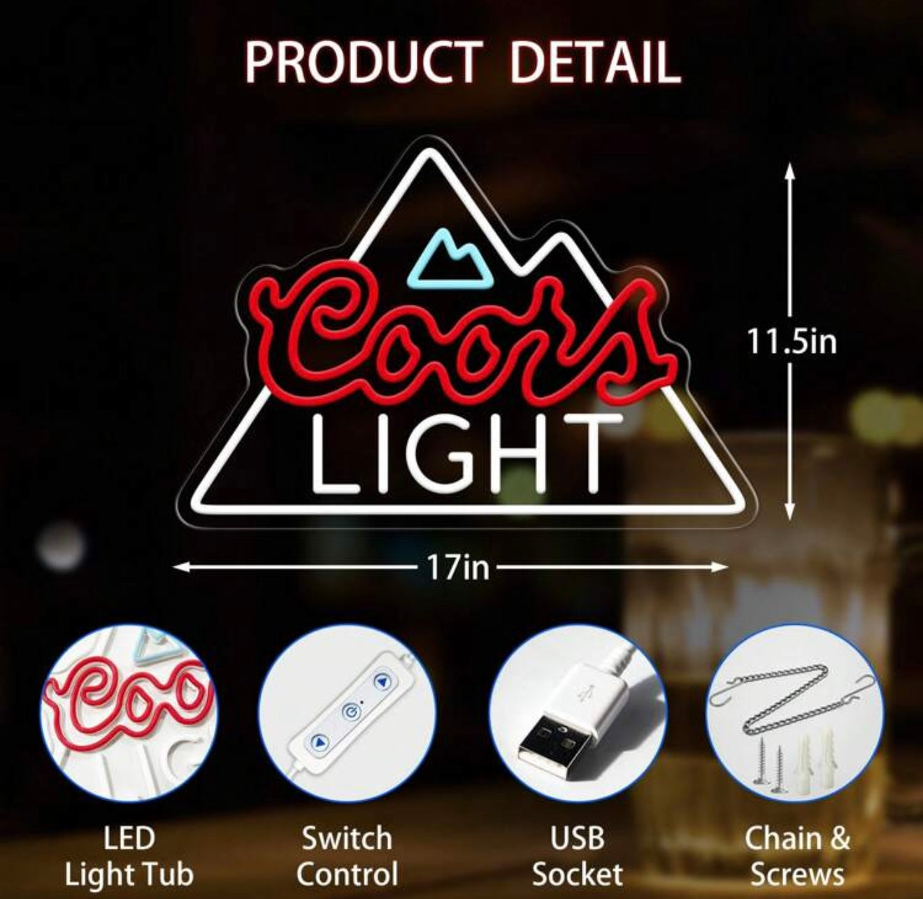 Coors Light Neon lights